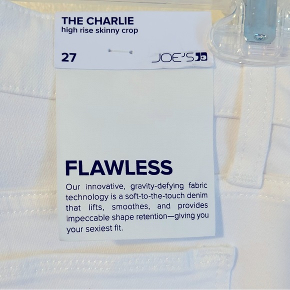 JOE'S NWT Flawless The Charlie High Rise Skinny Crop White Jeans Size 27 - Picture 7 of 9